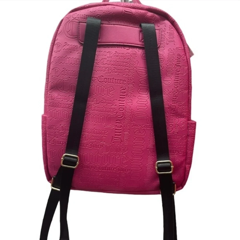 Juicy Couture Embossed Allover Y2k Logo Backpack Coin purse Barbie Pink New